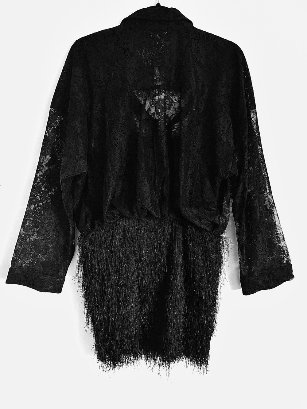 NWT Anthropologie Maeve Fringe Twofer Mini Shirtdress Size L - Picture 7 of 16